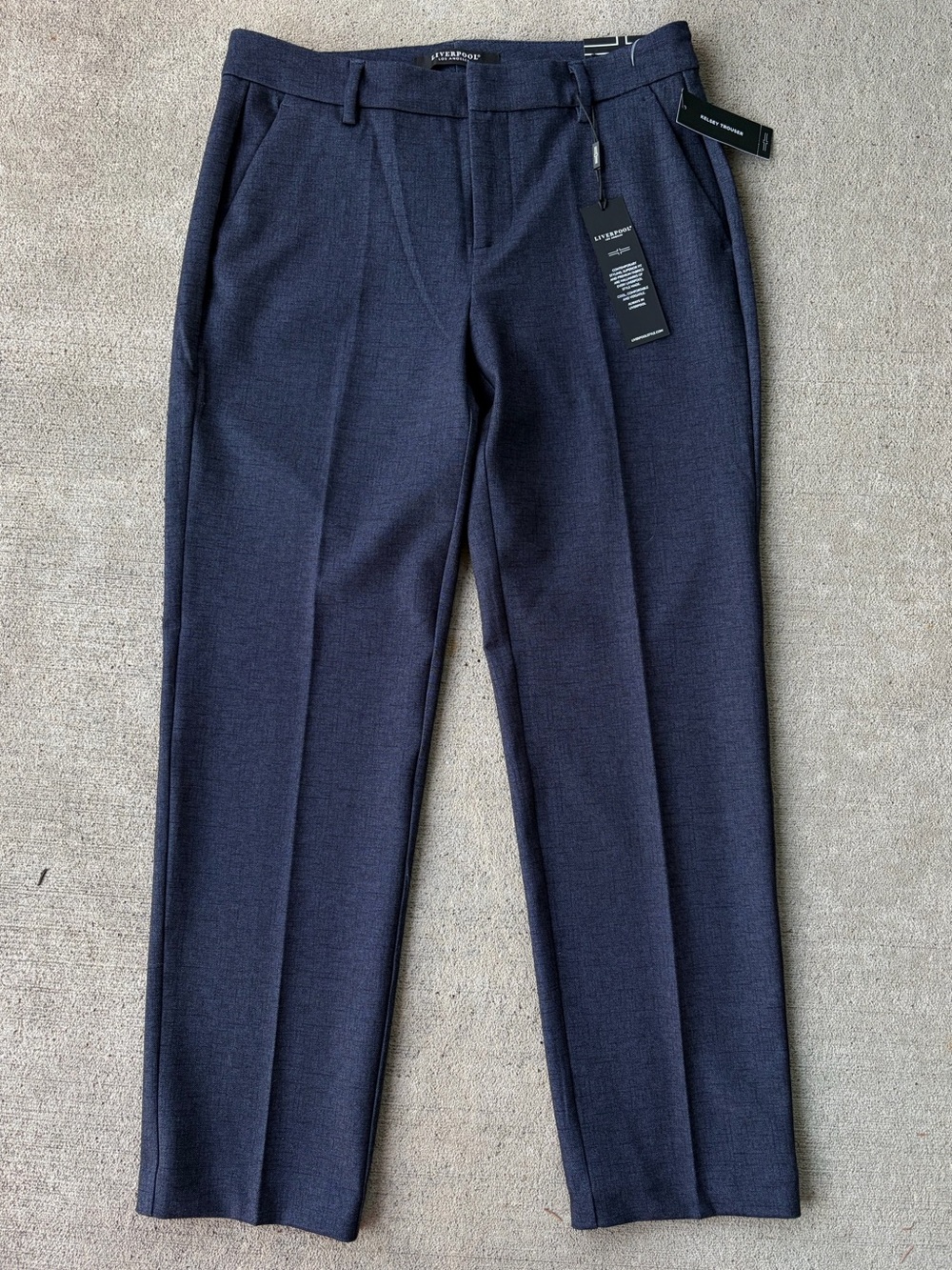 Liverpool Kelsey trouser navy dusk 6/28 tailored melange dress trouser pants NWT